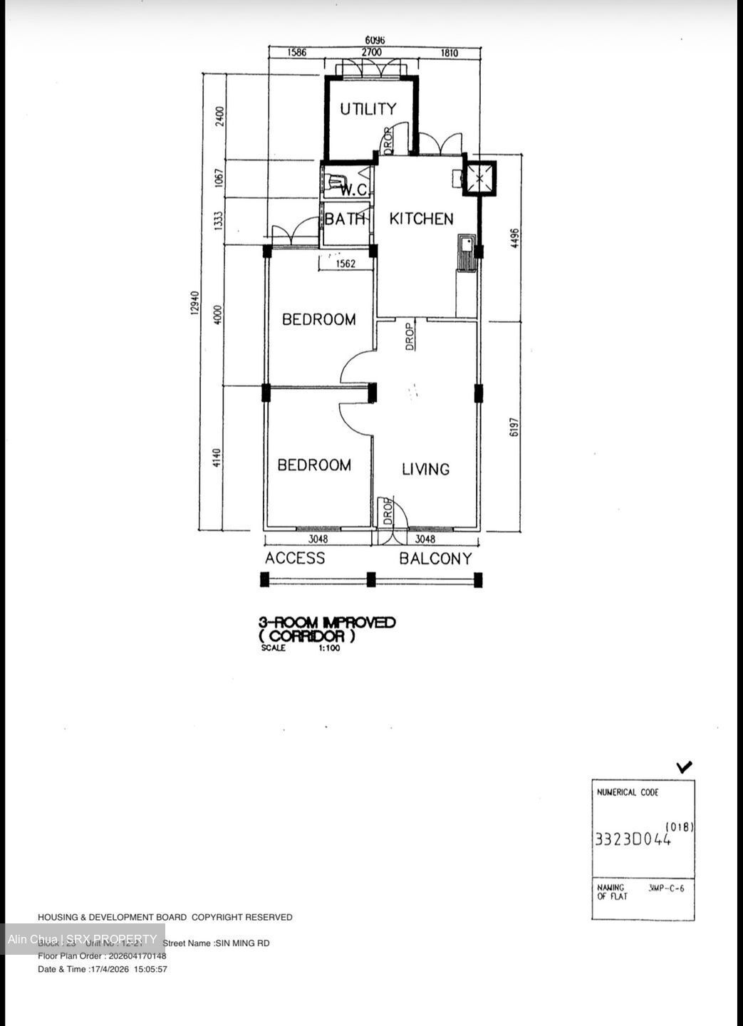 Blk 23 SIN MING VILLE (Bishan), HDB 3 Rooms #635010311